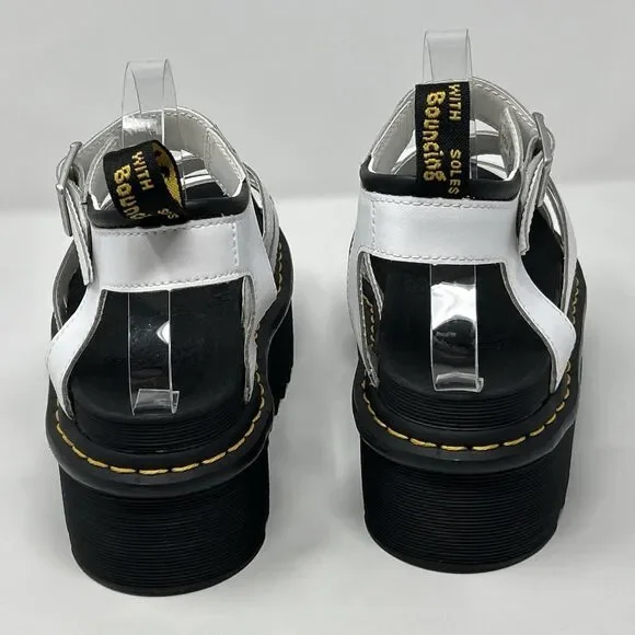 Dr Martens Blaire Quad White Hydro Leather Sandals Womens Size 9 STORE MODEL - Picture 10 of 16
